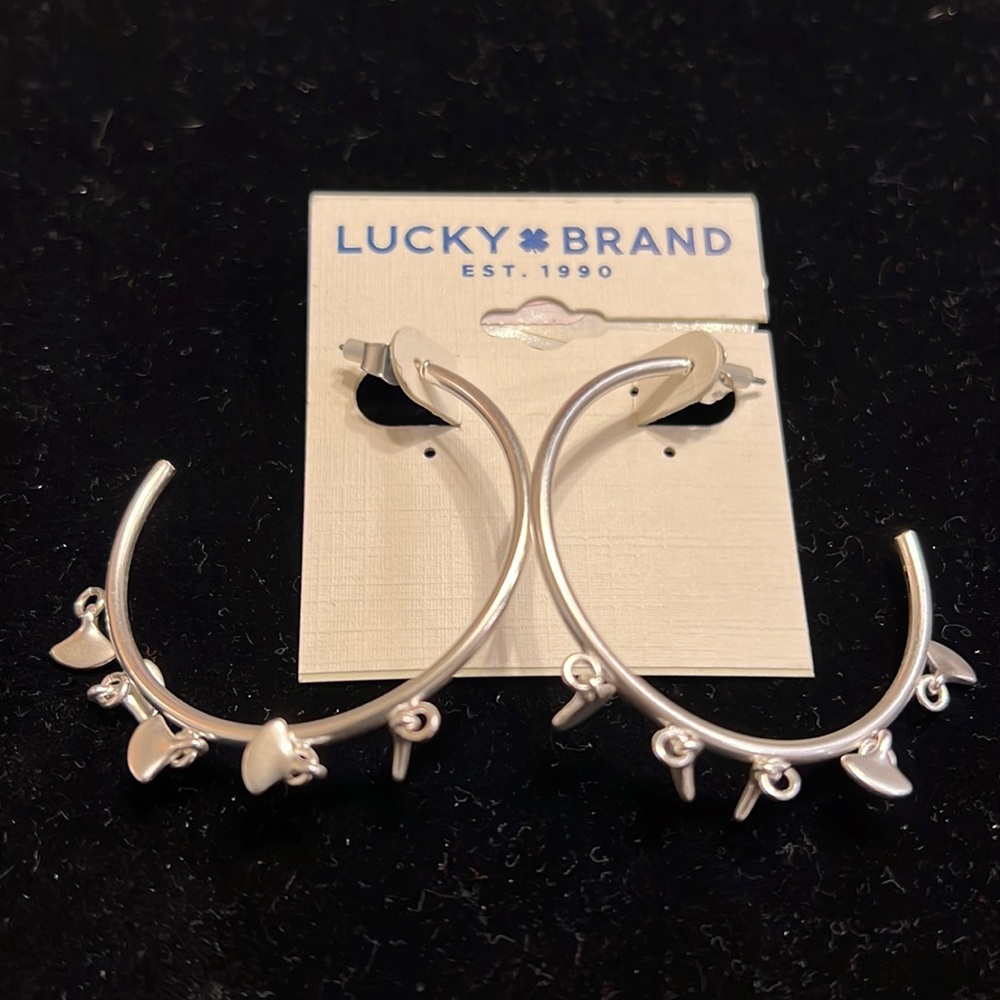 Lucky Brand Earrings! Silver! New with tags!